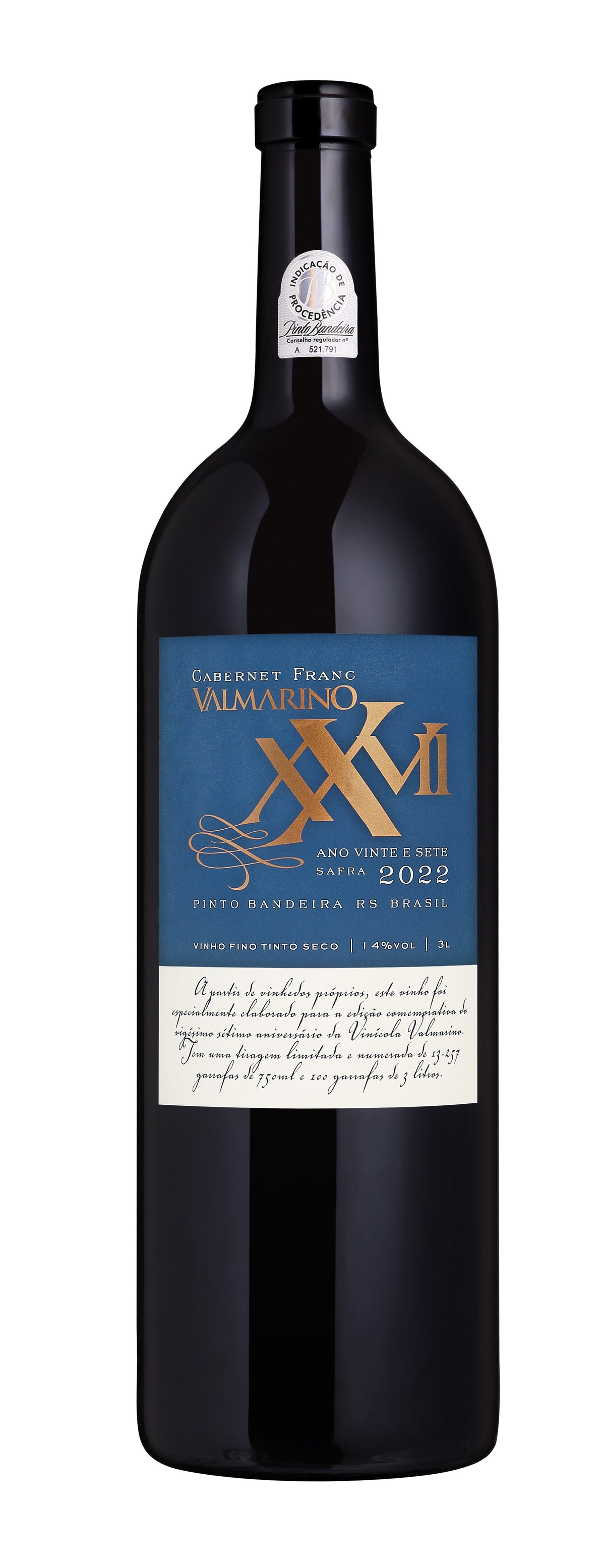 Double Magnum Cabernet Franc ANO XXVII (3 litros) - Safra 2022