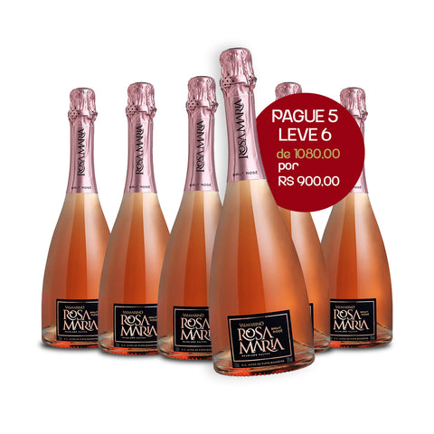 Combo Espumante Rosé Brut Rosa Maria D.O. Altos de Pinto Bandeira 2021